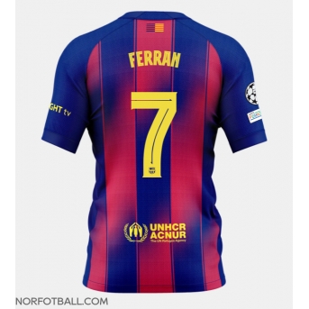 Billige Fotballdrakt Barcelona Ferran Torres #7 Replika Hjemmedrakt 2025-26 Kortermet